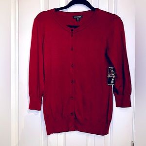 George button up sweater in burgundy size Small 4-6